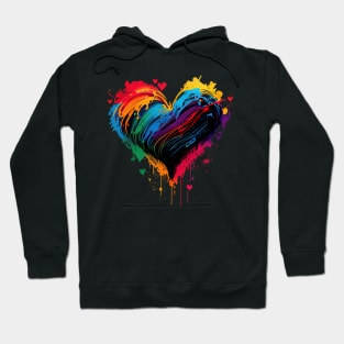 Heart with neon colors Hoodie